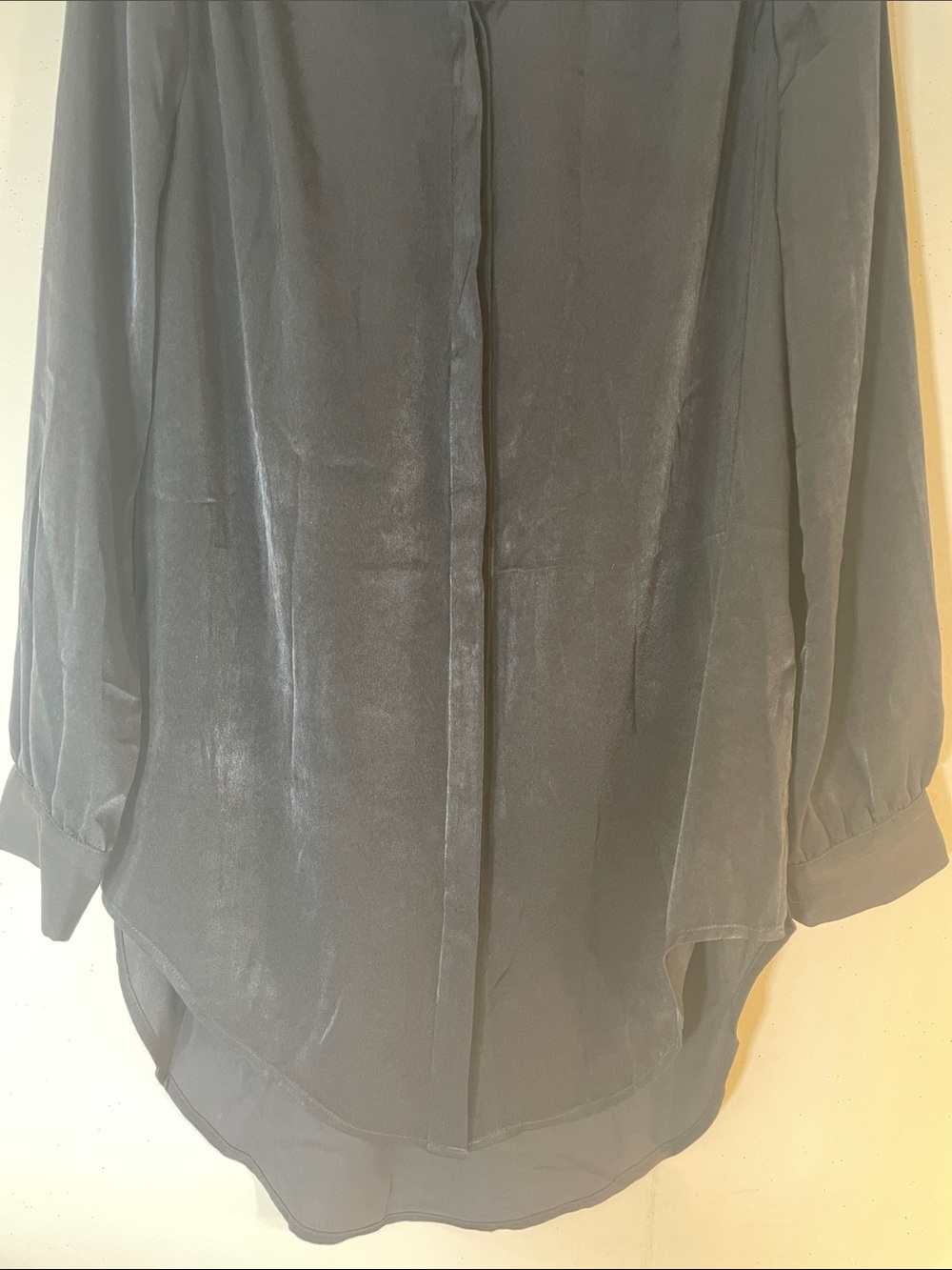 Express Black Long-Sleeve Tunic Button-Up Shirt Dress. M. NWT. - Picture 4 of 6